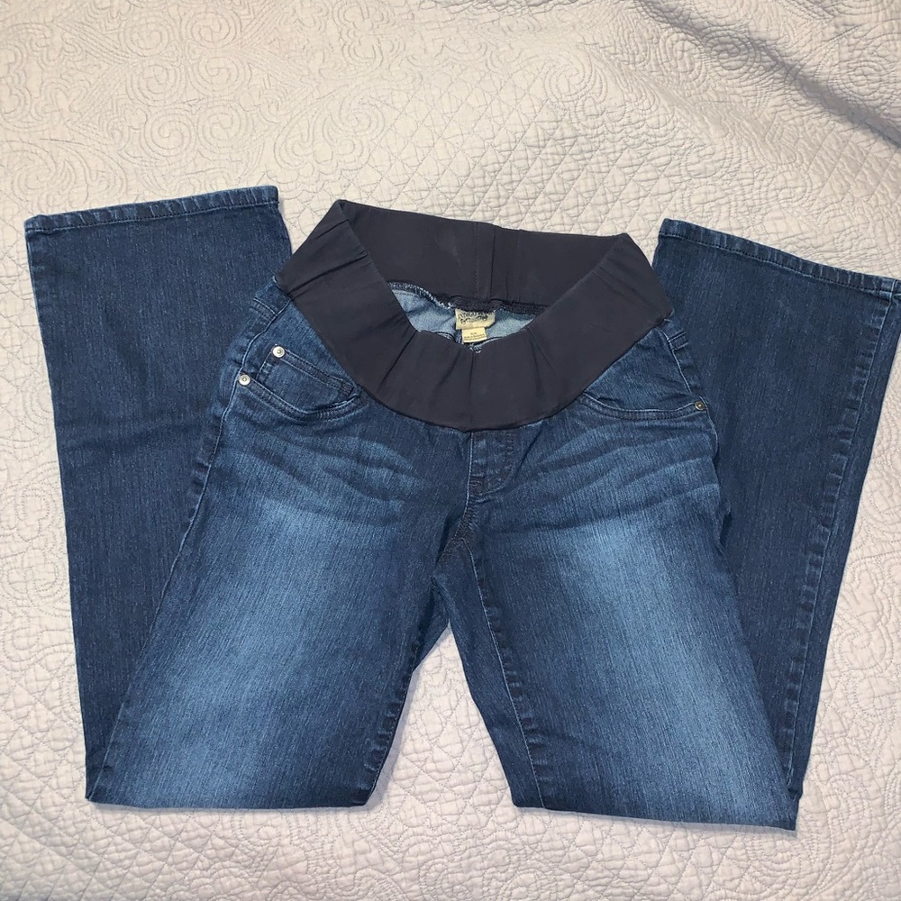 Indigo Blue Boot Cut Maternity Jeans